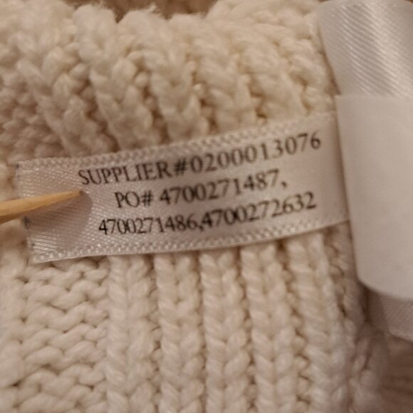 CHAPS Denim Women's Heritage Cream Cable Boxy Sweater Vest Sz XL - Picture 13 of 14